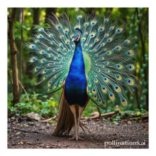 beautiful peacock photo print