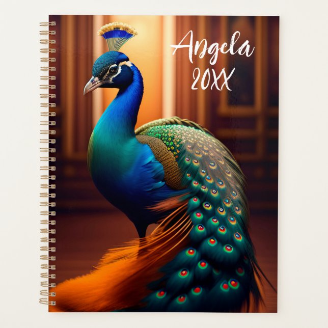Beautiful Peacock Planner (Front)