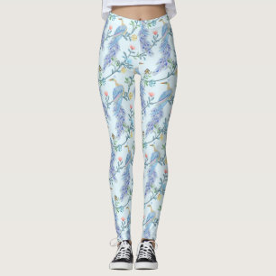 Beautiful Peacock Seamless Pattern Leggings