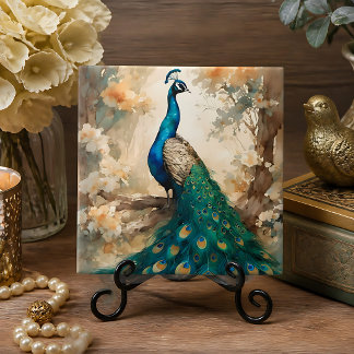 Beautiful Peacock Tile