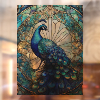 Beautiful Peacock Window Cling