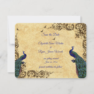  Beautiful  Peacocks   Save the Date Invitation