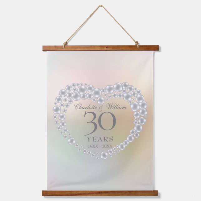 Beautiful Pearl 30th Anniversary Hanging Tapestry (Front)