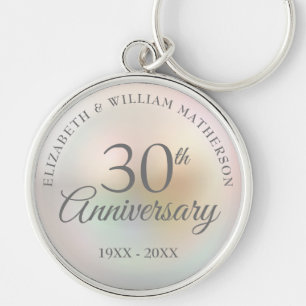 Beautiful Pearl 30th Wedding Anniversary Key Ring