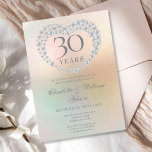 Beautiful Pearl Heart 30th Wedding Anniversary Invitation<br><div class="desc">Featuring a beautiful heart of pearls,  this chic 30th wedding anniversary invitation can be personalised with your special pearl anniversary information on a pearl background. Designed by Thisisnotme©</div>