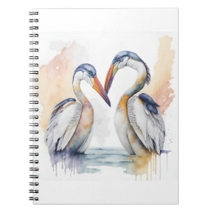 Beautiful Pelican Couple, Pelican Love Bonds Notebook