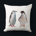 Beautiful Penguin Couple Cushion<br><div class="desc">Beautiful penguin couple on white background.</div>