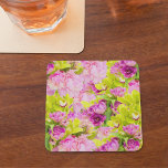 Beautiful Peonies And Orchids Coaster<br><div class="desc">The Peonies and Orchids flower pattern is a perfect addition for flower enthusiasts! This beautiful design can be purchased on various coaster options,  making it a delightful way to bring the beauty of flowers into your home.</div>