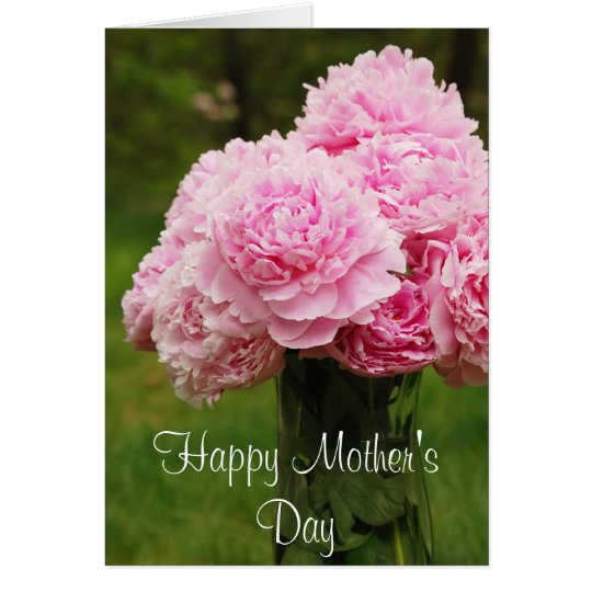 Beautiful Peony Bouquet Card