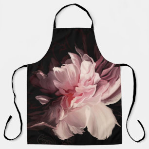 Beautiful peony flower apron