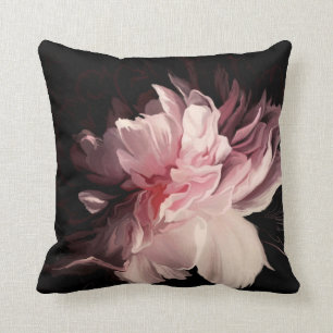Beautiful peony flower cushion