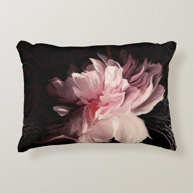 Beautiful peony flower decorative cushion (Front)