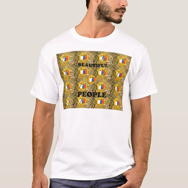 Beautiful People African Traditional Motif Colors  T-Shirt (Front)