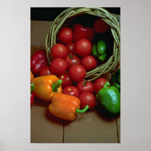Beautiful Peppers and tomatoes Poster
