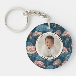 Beautiful Personal Gifts Photo Carnation Key Ring