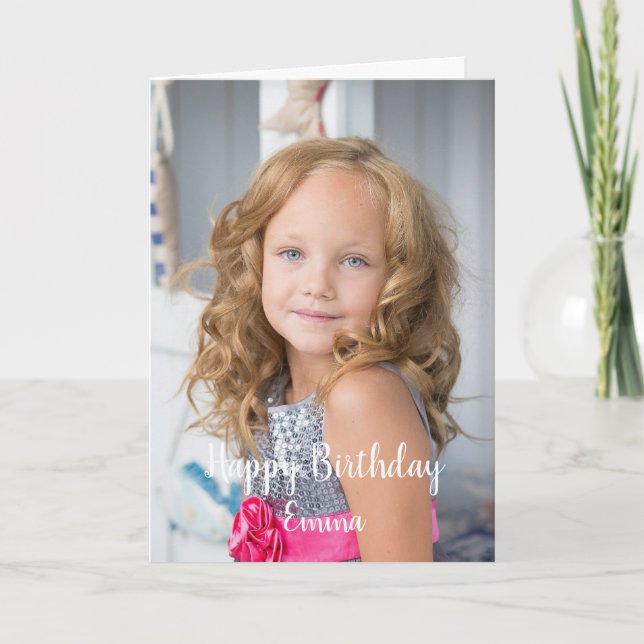 Beautiful personalised birthday card (Front)