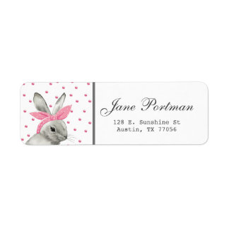 Beautiful Personalised Bunny with Pink Bow