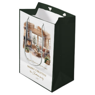 Beautiful Personalised Christmas Home atmosphere Medium Gift Bag