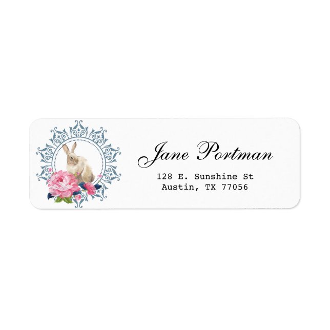 Beautiful Personalised Easter Rabbit design (Front)