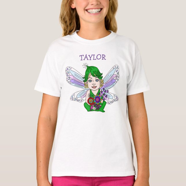 Beautiful Personalised Fairy T-Shirt (Front)
