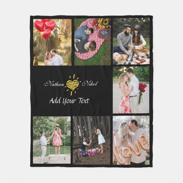 Beautiful personalised fleece blanket for lovers (Front)