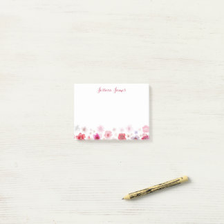 Beautiful Personalised Floral  4" x 3"  Post-it Notes