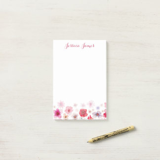 Beautiful Personalised Floral  4" x 6"  Post-it Notes