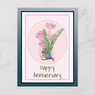 Beautiful Personalised for Wife Anniversary Postcard