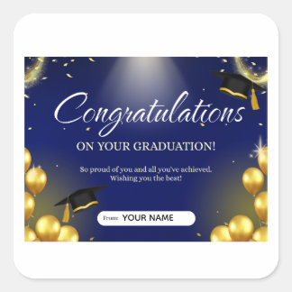 Beautiful personalised graduation sticker for 2026