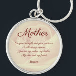 Beautiful Personalised Mother Poem Key Ring<br><div class="desc">Beautiful inspirational Mother poem design Keychain Gift.</div>