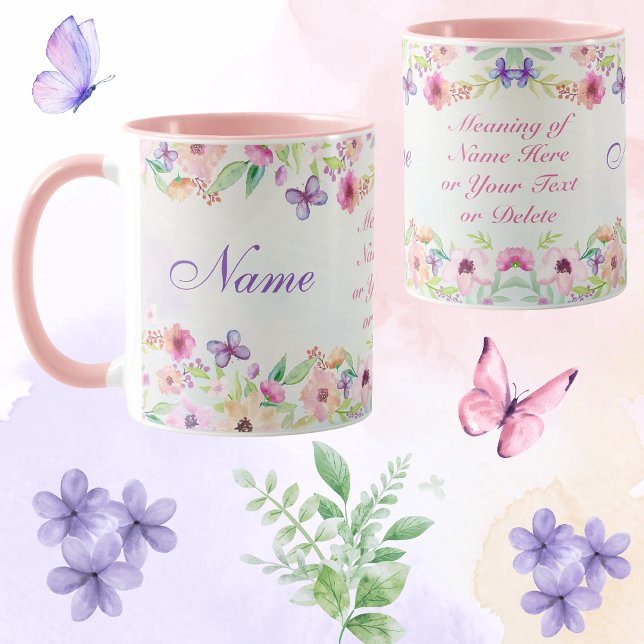 Beautiful Personalised Name Gifts with Meaning HER Mug (Meaning of Name gifts, Name and Meaning Mugs. )