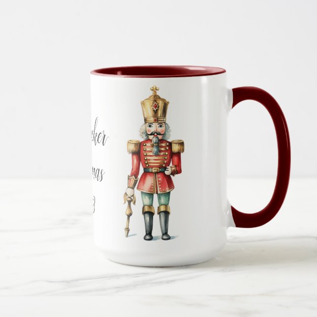 Beautiful Personalised Nutcracker Sublimation Mug (Right)