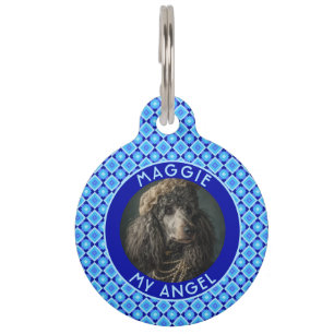 Beautiful Personalised Pet Gift Square Pattern Tag