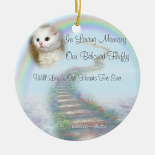 Beautiful Personalised Pet Memorial with Prayer Ceramic Tree Decoration