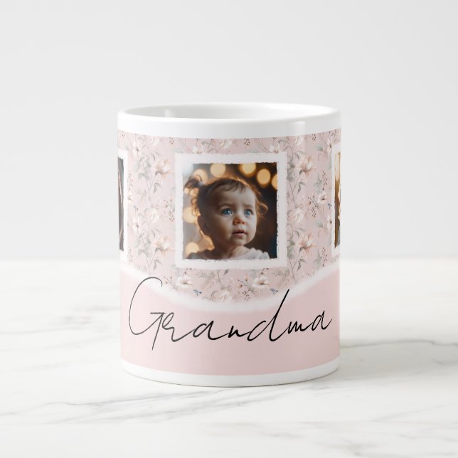 Beautiful Personalised Photo  Large Coffee Mug (Front)