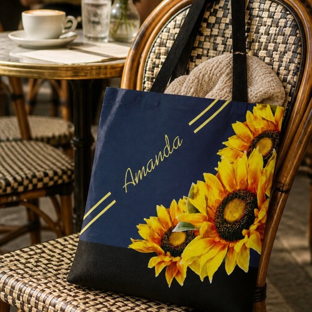 Beautiful Personalised Sunflower Tote Bag (Creator Uploaded)