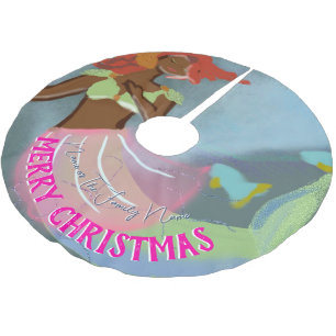 Beautiful Personalised Tropical Sea Mermaid  Brushed Polyester Tree Skirt