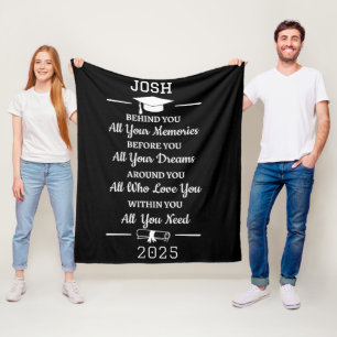 Beautiful Personalized Graduation Poem Fleece Blanket