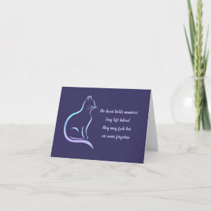 Beautiful Pet Cat Sympathy Message Deep Purple Card