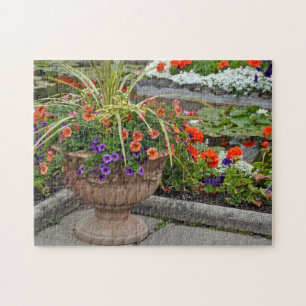 Beautiful petunia planter jigsaw puzzle