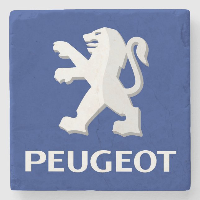 Beautiful Peugeot Logo Stone Coaster (Front)