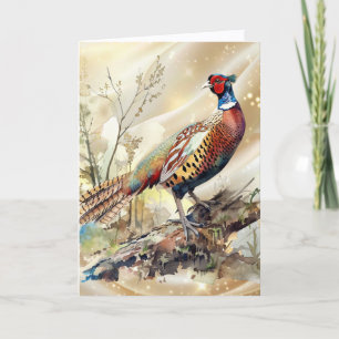 Beautiful Pheasant Christmas Holiday Card