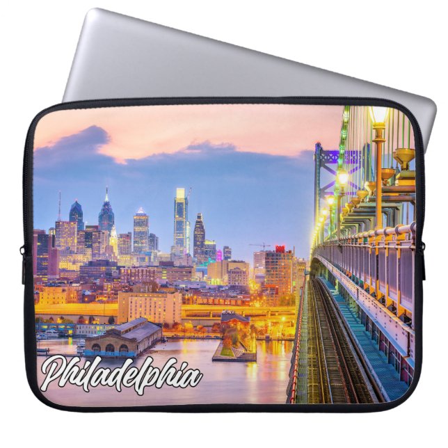 Beautiful Philadelphia, Pennsylvania, USA Laptop Sleeve (Front)