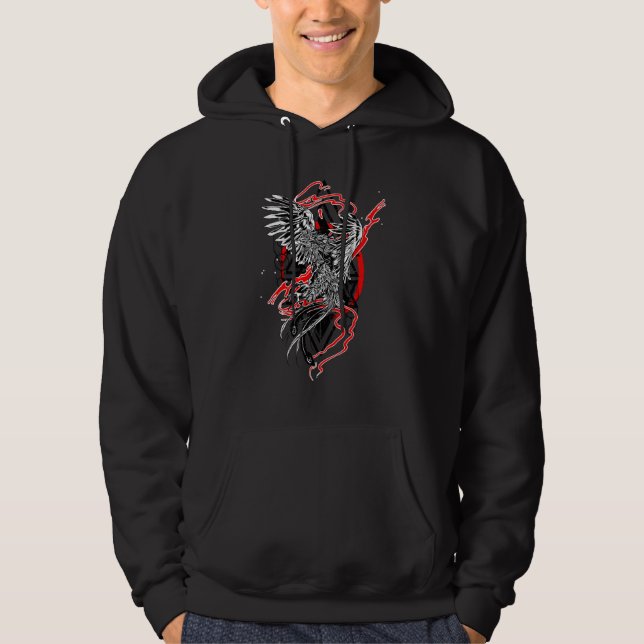 Beautiful Phoenix Rising From The Ashes Hoodie (Front)