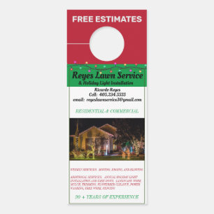 Beautiful Photo Christmas Lights Installation Door Hanger