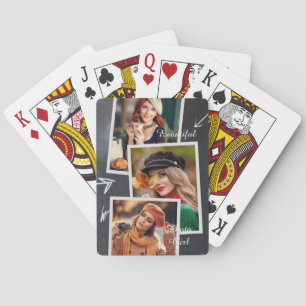 Beautiful Photo Girl  Playing Cards