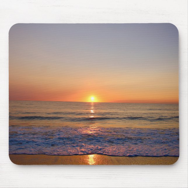 Beautiful photo of a beach sunrise on mouse pad  (Front)
