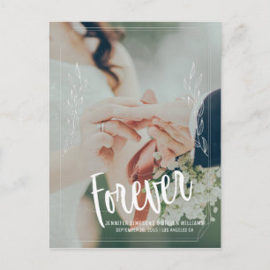 Beautiful Photo Save the Date Forever Announcement Postcard