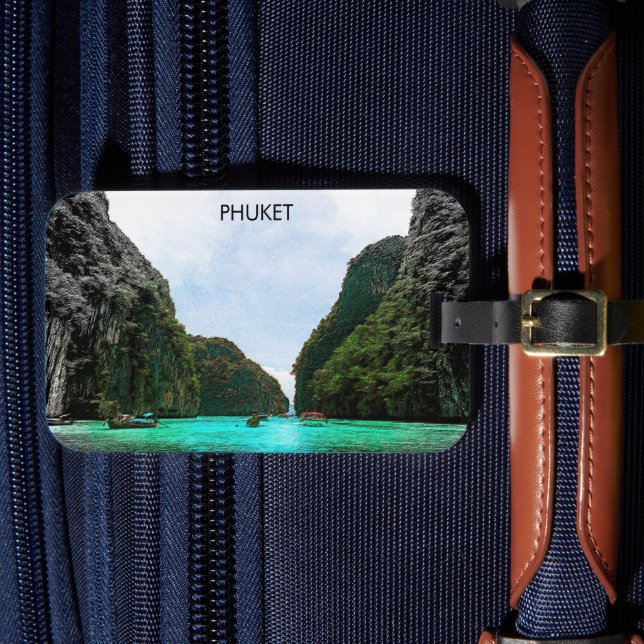 Beautiful Phuket Thailand Aerial View Luggage Tag (Front Insitu 4)