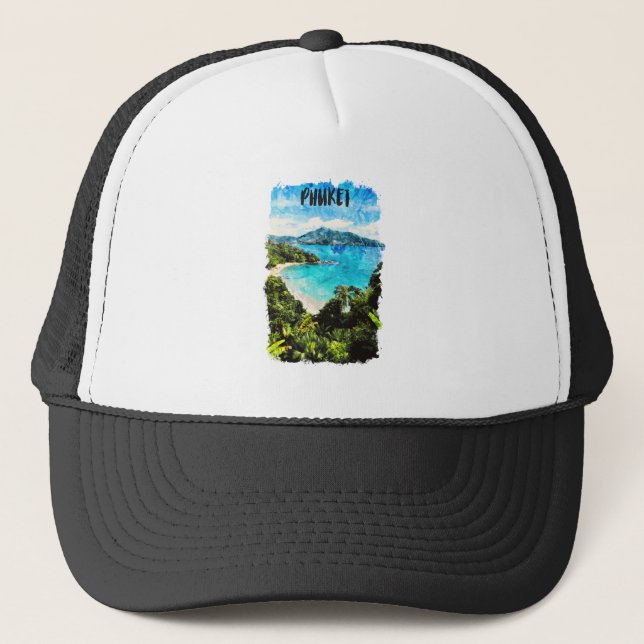 Beautiful Phuket Thailand Beach Paradise Trucker Hat (Front)